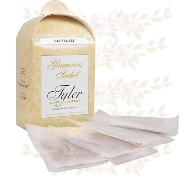 Tyler Entitled Sachet Tyler Candle in elegant glass jar with premium fragrance