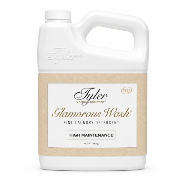 Tyler High Maint. Glam Wash 1892g Tyler Candle in elegant glass jar with premium fragrance