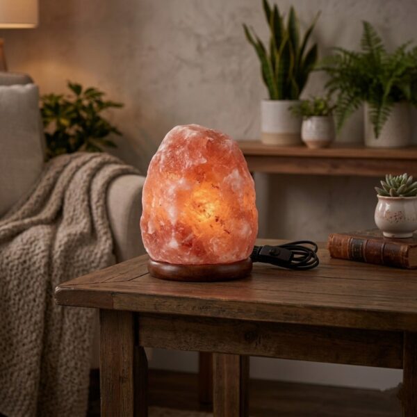Himalayan Pink Salt Lamp – Natural Air Purifier & Ambient Night Light | Abhikal LLC
