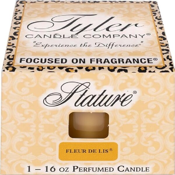 Tyler 16oz Fleur De Lis romantic French floral luxury scented candle in elegant glass jar