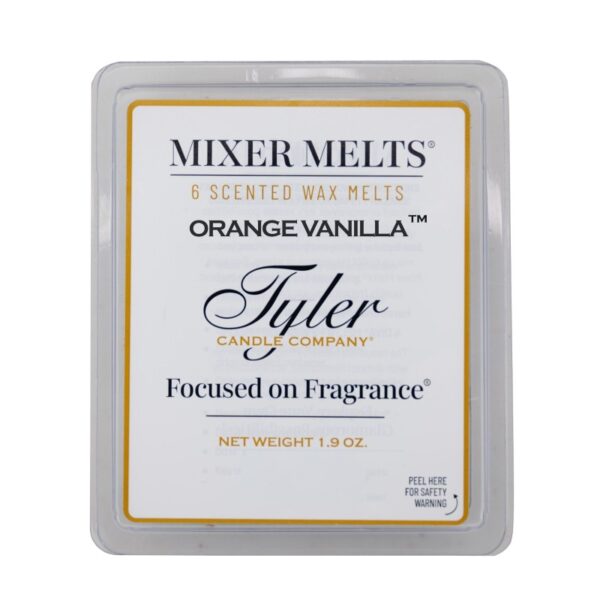 Tyler Orange Vanilla Wax Melts Tyler Candle in elegant glass jar with premium fragrance