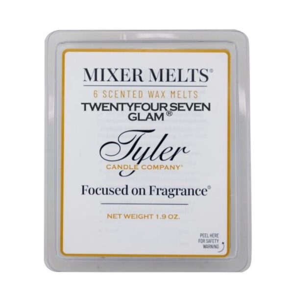 Tyler 247Glam Wax Melt Tyler Candle in elegant glass jar with premium fragrance