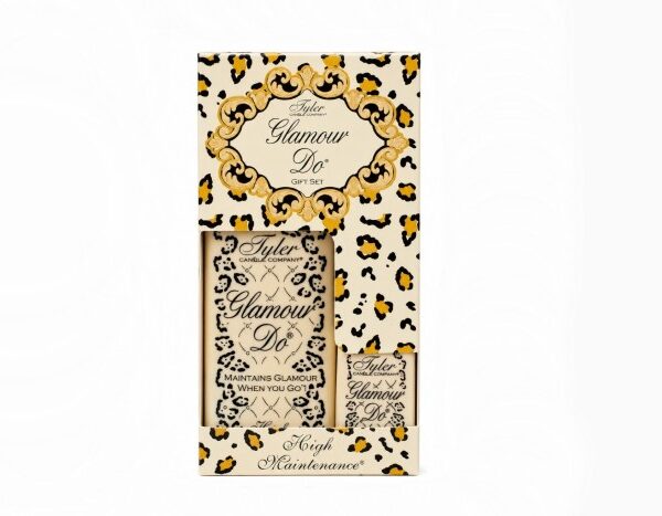 Tyler High Maint. Glamorous Gift Suite II Tyler Candle in elegant glass jar with premium fragrance