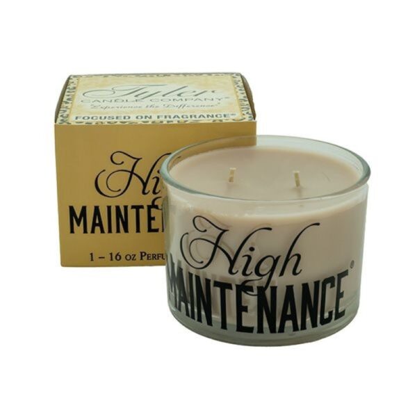 Tyler Stature High Maintance Tyler Candle in elegant glass jar with premium fragrance